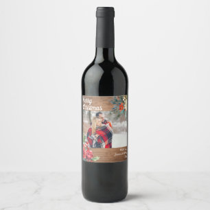 Rótulo De Garrafa De Cerveja Foto de Natal da Floresta Russa