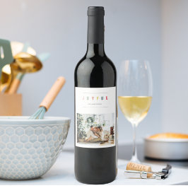 Rótulo De Garrafa De Cerveja Foto de Natal Moderno Simples | Feriado alegre