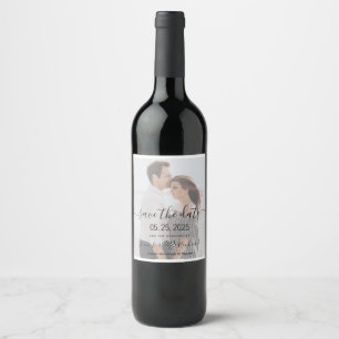 Rótulo De Garrafa De Cerveja Foto de Save The Date de Casamento