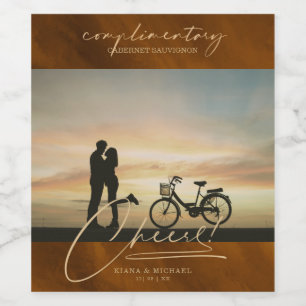 Rótulo De Garrafa De Cerveja Foto Dourada do moderno Marble ID816