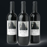 Rótulo De Garrafa De Cerveja Foto minimalista preto e branco clássico elegante<br><div class="desc">Para amantes como nós</div>