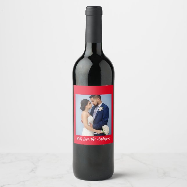 Rótulo De Garrafa De Cerveja Foto Personalizada Com Amor (Frente)