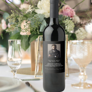 Rótulo De Garrafa De Cerveja Foto personalizada de aniversário Fatos divertido