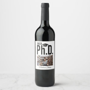Rótulo De Garrafa De Cerveja Foto personalizada, nome e ano de Ph.D.