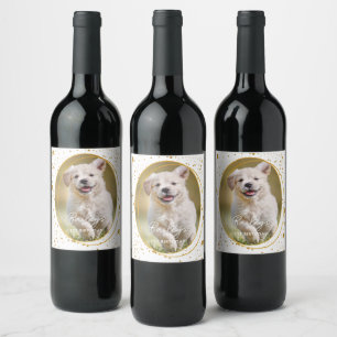 Rótulo De Garrafa De Cerveja Foto personalizada: Pet Dog Birthday - Estrelas Do