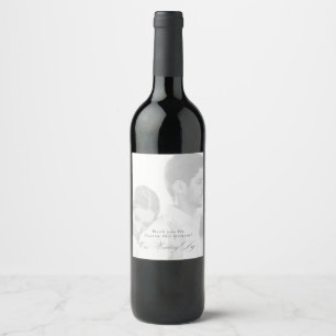 Rótulo De Garrafa De Cerveja Foto Vinho de Favor no Nosso Dia de Casamento