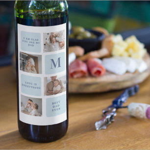 Rótulo De Garrafa De Cerveja Fotos de Colagem Moderna - Presente Azul dos Melho