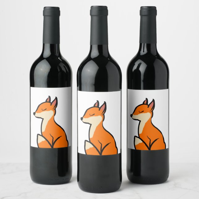 Rótulo De Garrafa De Cerveja Fox personalizável (Garrafas)