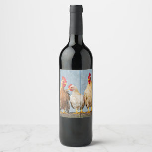 Rótulo De Garrafa De Cerveja Frango e Amigos