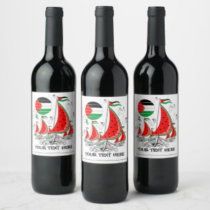 Rótulo De Garrafa De Cerveja Freedom Global Sumud Flotilla Boats para Gaza