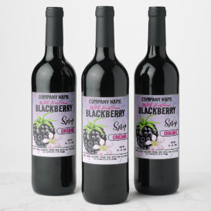 Rótulo De Garrafa De Cerveja Fruta de Blackberry