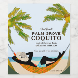 Rótulo De Garrafa De Cerveja Fruta Tropical de Coquito