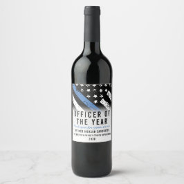 Rótulo De Garrafa De Cerveja Funcionário da Polícia do Ano - Sinalizador de Lin