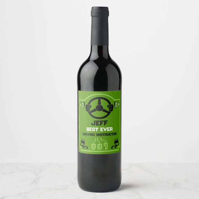 Rótulo De Garrafa De Cerveja Funny Driving Instructor Gift (Frente)
