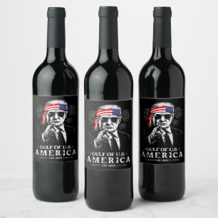Rótulo De Garrafa De Cerveja Funny Trump Golfo Dos EUA 2025 4 De Julho