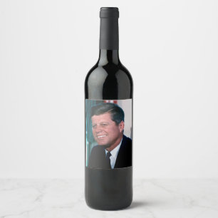 Rótulo De Garrafa De Cerveja Gabinete Oval do Presidente John F. Kennedy