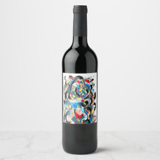 Rótulo De Garrafa De Cerveja Galáxia da uva