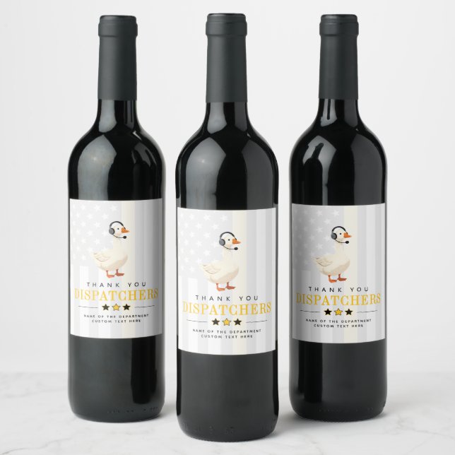 Rótulo De Garrafa De Cerveja Ganso personalizado do despachante 911 com fone de (Garrafas)