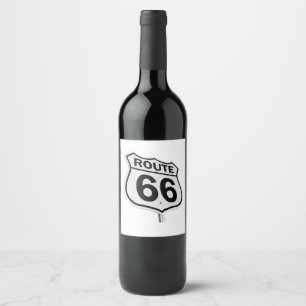Rótulo De Garrafa De Cerveja Garrafa da rota 66 do vinho