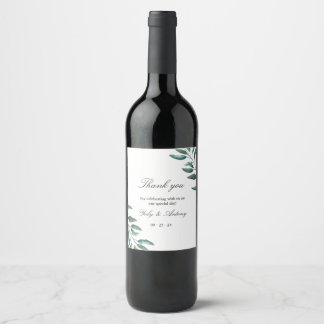 Rótulo De Garrafa De Cerveja Garrafa de Vinho de Casamento Elegante Minimalista