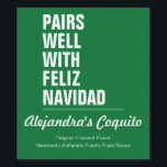 Rótulo De Garrafa De Cerveja Garrafa Festiva Verde Moderna Coquito<br><div class="desc">Elevem suas marcas e dirijam as vendas de coquito neste feriado com nossas etiquetas festivas e minimalistas de garrafas de vinho. Com um fundo verde vibrante e um texto branco ousado proclamando "Pairs Good with Feliz Navidad" , estas etiquetas trazem um toque de humor e espírito de férias para as...</div>