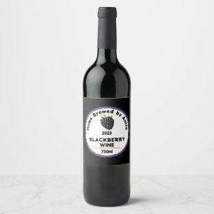 Rótulo De Garrafa De Cerveja Garrafa Moderna de Vinho Blackberry