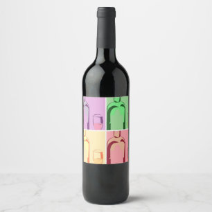 Rótulo De Garrafa De Cerveja Garrafas de vinho de Pop