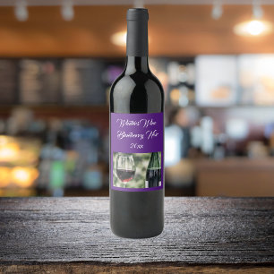 Rótulo De Garrafa De Cerveja Garrafas de Vinho Roxo Personalizadas   Foto
