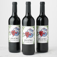 Gato Bonito Obrigado Rótulo De Vinho Chá de fralda