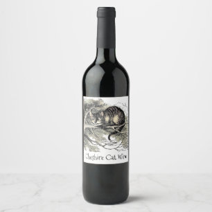 Rótulo De Garrafa De Cerveja Gato de Cheshire Alice Mundo das Maravilhas Clássi