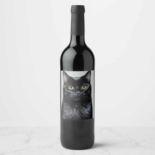 Rótulo De Garrafa De Cerveja Gato Negro (Frente)