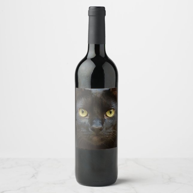 Rótulo De Garrafa De Cerveja Gato negro (Frente)