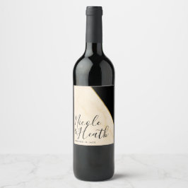 Rótulo De Garrafa De Cerveja Geometria Dourada Luxo Marmore Ivory & Gold Casame