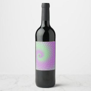 Rótulo De Garrafa De Cerveja Geométrico Roxo e Verde
