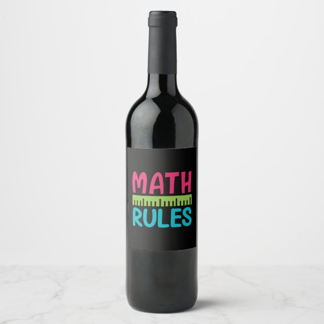 Rótulo De Garrafa De Cerveja Gifts Teacher | Math Rules (Frente)