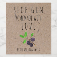 Gin de Amora Caseira com Amor em Papel Kraft