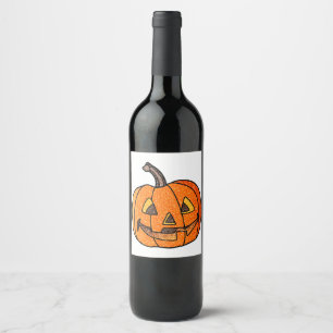 Rótulo De Garrafa De Cerveja Glitter Jack O'Lantern