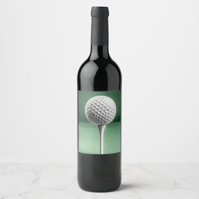 Rótulo De Garrafa De Cerveja Golf Ball em Tee (Frente)