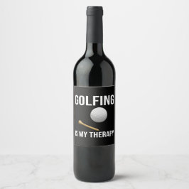 Rótulo De Garrafa De Cerveja Golf Funny Cotes golfe é minha terapia