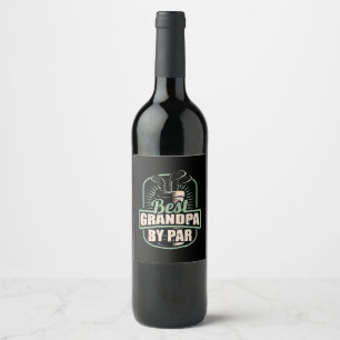 Rótulo De Garrafa De Cerveja Golfer Best Avô De Par