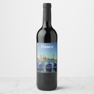 Rótulo De Garrafa De Cerveja Gondolas em Veneza, Itália