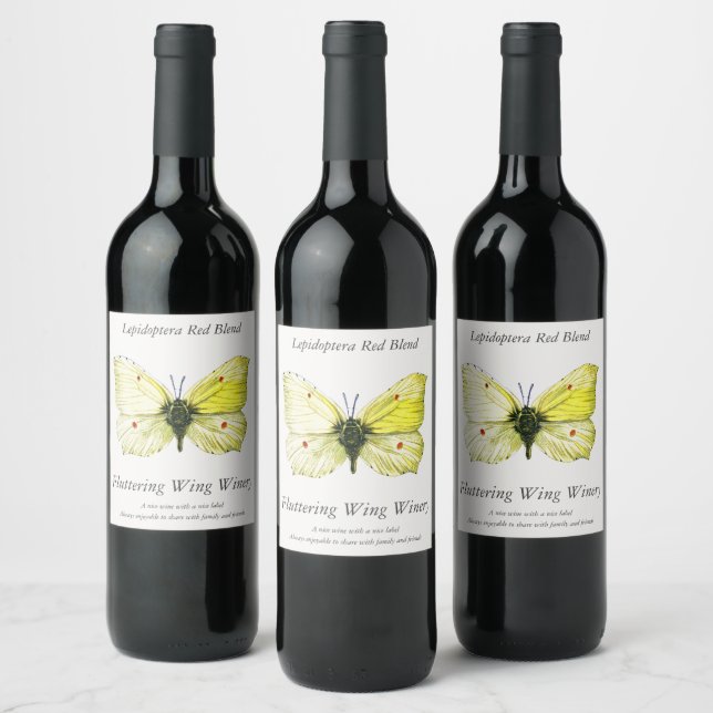 Rótulo De Garrafa De Cerveja Gonepteryx rhamni - A Borboleta Brimstone Comum (Garrafas)