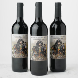 Rótulo De Garrafa De Cerveja Gordon Setters , Paixão por Aves , Arte