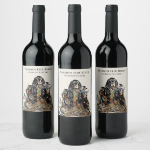 Rótulo De Garrafa De Cerveja Gordon Setters , Paixão por Aves , Arte