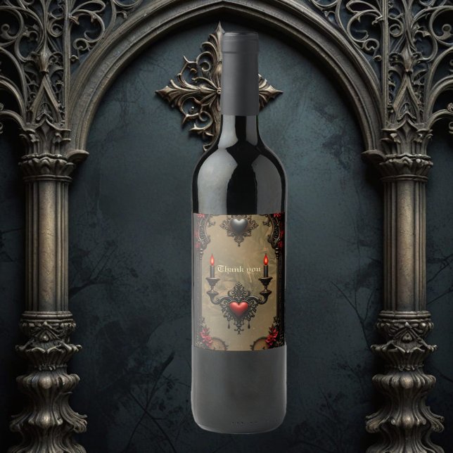 Rótulo De Garrafa De Cerveja Gótico Romance: Paixão Oculta. (Criador carregado)