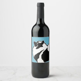 Rótulo De Garrafa De Cerveja Gráficos Keeshond - Arte de Cachorro Original