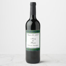 Graham Scottish Wedding Wine Label
