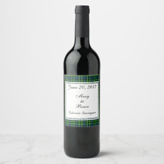 Rótulo De Garrafa De Cerveja Graham Scottish Wedding Wine Label