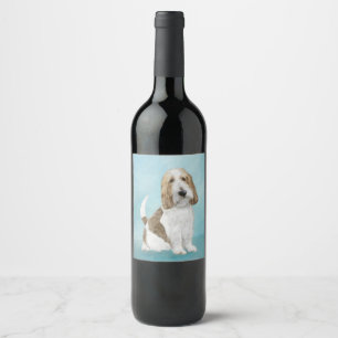 Rótulo De Garrafa De Cerveja Grand Basset Griffon Vendeen - Arte Cão Original