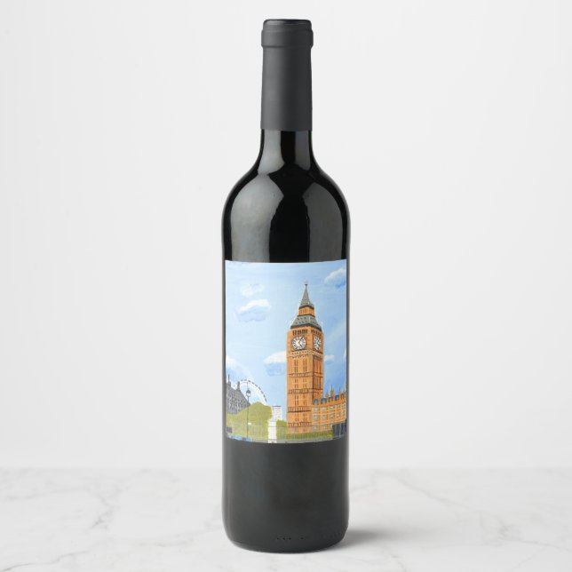 Rótulo De Garrafa De Cerveja Grande Ben Londres  (Frente)